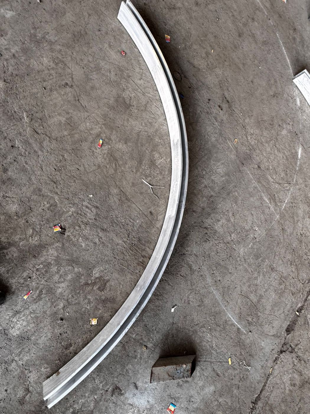 SS curved handrail channel section bent at Ruby Infra